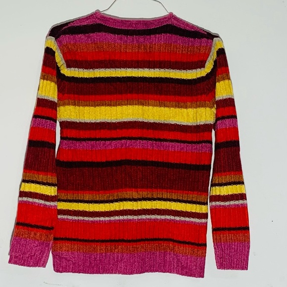 Denim&Co Colorful Women’s Striped Sweater SZ S - Picture 3 of 7